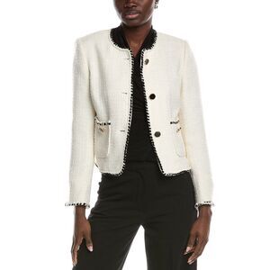 Joseph Ribkoff Womens Wool-Blended Jacket, White